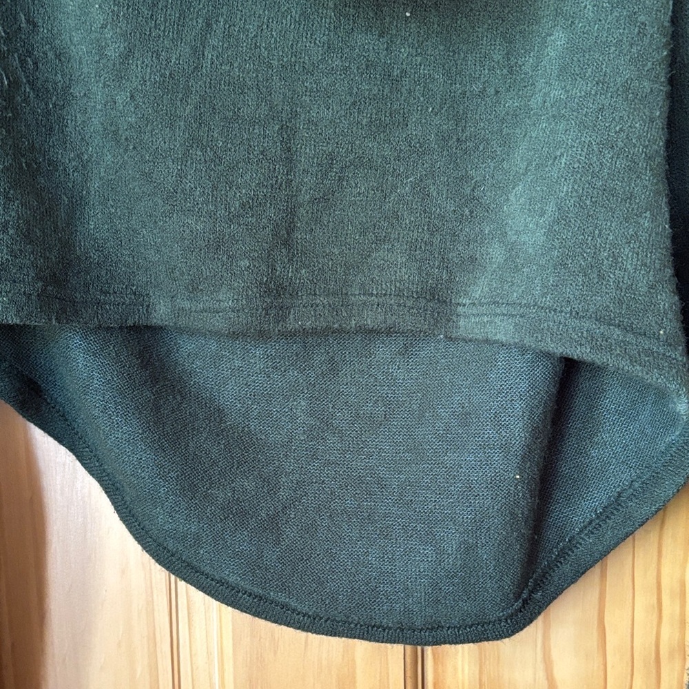 Elegant Forest Green Cowl Neck Sweater - Picture 3 of 5